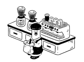 可爱风简式餐厅插画