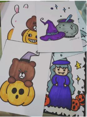 2019年可爱的万圣节简笔画