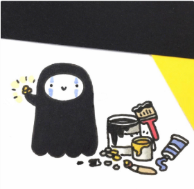万圣节小幽灵简笔画素材