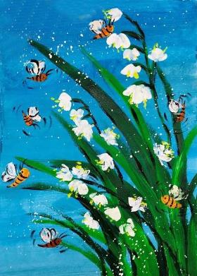 美丽的兰花·水粉画教程