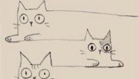 “连环猫”简笔画，很特别哦