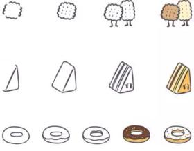 轰炸你胃哦，一波美食简笔画送上