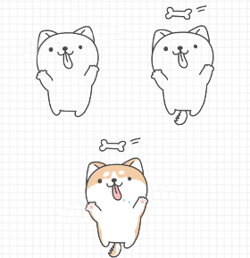 汪汪系列——秋田简笔画教程