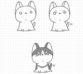 汪汪系列——二哈哈士奇简笔画教程
