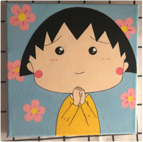 樱桃小丸子——儿童水粉画素材