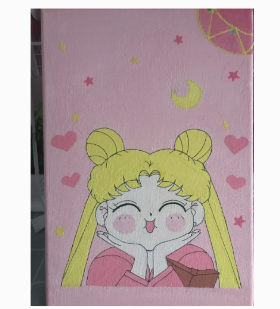 满满的少女心哦，美少女战士水冰月水粉画