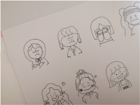 分享一组小屁孩卡通头像简笔画