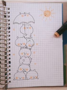 圆乎乎的小兔子简笔画教程