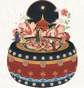 插画师朴缜《东方幻月录》作品集——洛阳