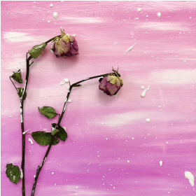 分享一幅儿童创意零基础水粉画：《美丽的玫瑰花》