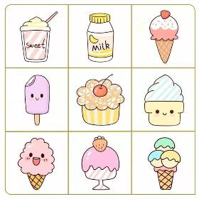 冰淇淋饮料简笔画素材图片 甜筒