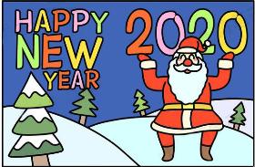 元旦儿童简笔画 HAPPY NEW YEAR 2020
