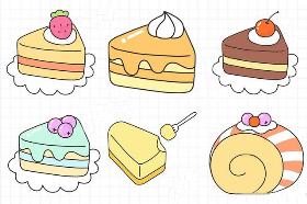 美食简笔画 各种可爱蛋糕简笔画、冰淇凌简笔画任你选