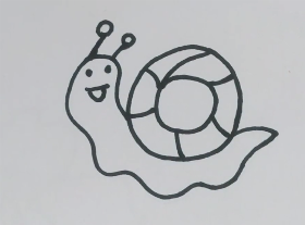用数字6画蜗牛简笔画