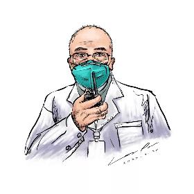 武汉市金银潭医院院长张定宇简笔画 他用行动保卫着自己的家园