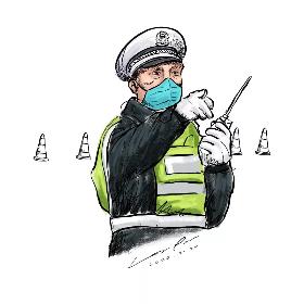 警察简笔画 警察叔叔能保护我们免受坏人的欺负，守卫着我们的家园