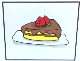 草莓蛋糕简笔画