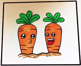 简单又好看的胡萝卜简笔画