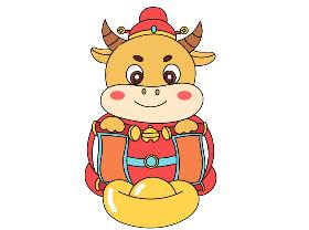 牛气冲天简笔画
