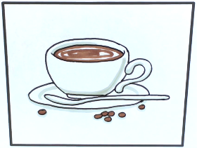 2021年一杯咖啡简笔画