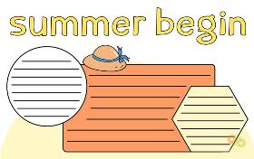 summer begin手抄报